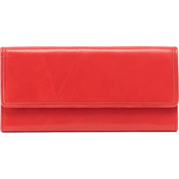 NWT: HOBO: Ardor Continental Leather Wallet: Rio: Coral (Pinky, orangey, red) - Picture 11 of 12